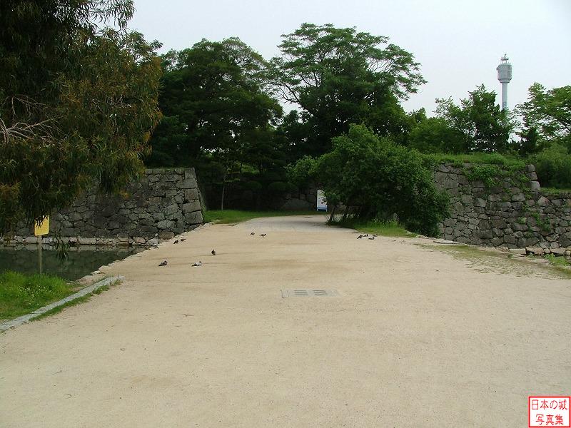 広島城 中御門跡 二の丸から見る中御門