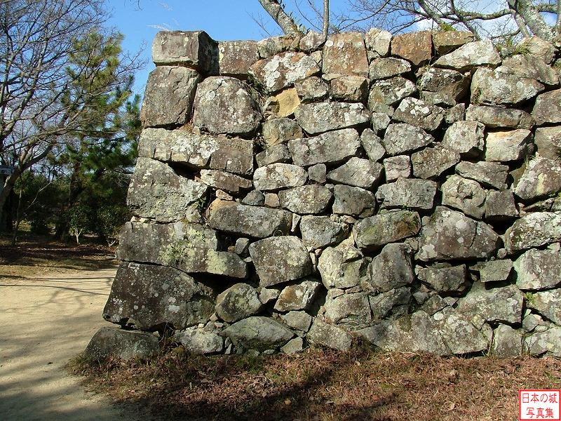 洲本城 本丸大手 本丸上の段への入口石垣