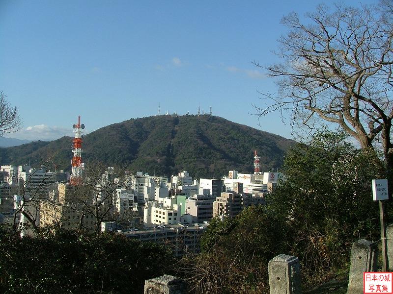 徳島城 本丸 城の西側の眉山