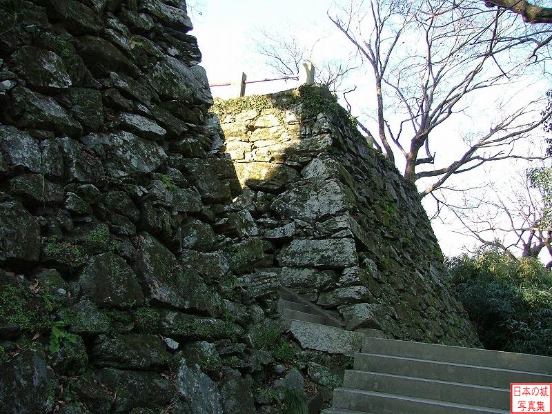 徳島城 本丸 本丸搦手口。往時は奥座敷に隠された埋門で、緊急脱出用の門であったと言う。