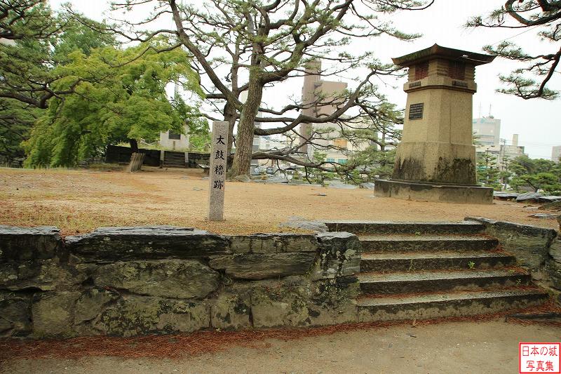 徳島城 太鼓櫓跡 太鼓櫓上のようす
