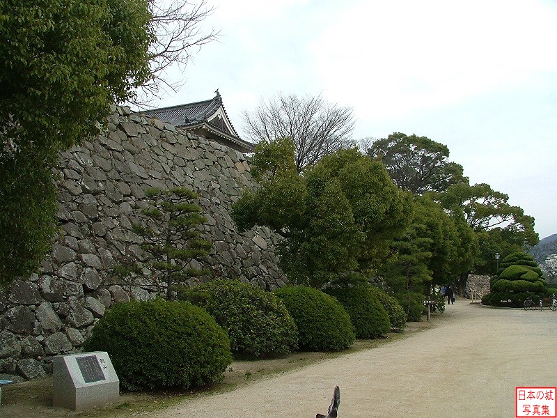 岡山城 本丸・下の段 中の段の石垣