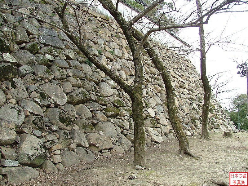 岡山城 本丸・下の段 本段の石垣