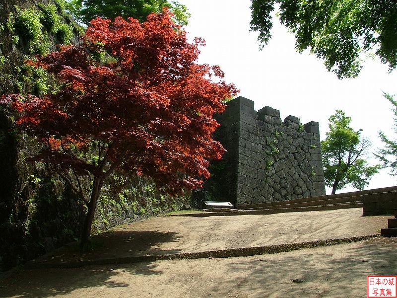 岡城 大手門 大手門付近のようす。かつては櫓門であった。