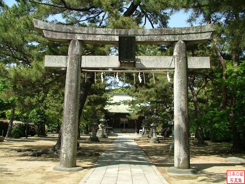 久留米城 本丸内 現在は本丸には篠山神社がある