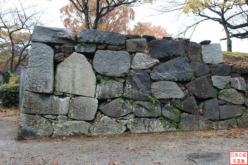 福岡城 東二の丸 扇坂門跡の石垣