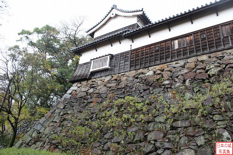 福岡城 北隅櫓 北隅櫓を南側から見上げる