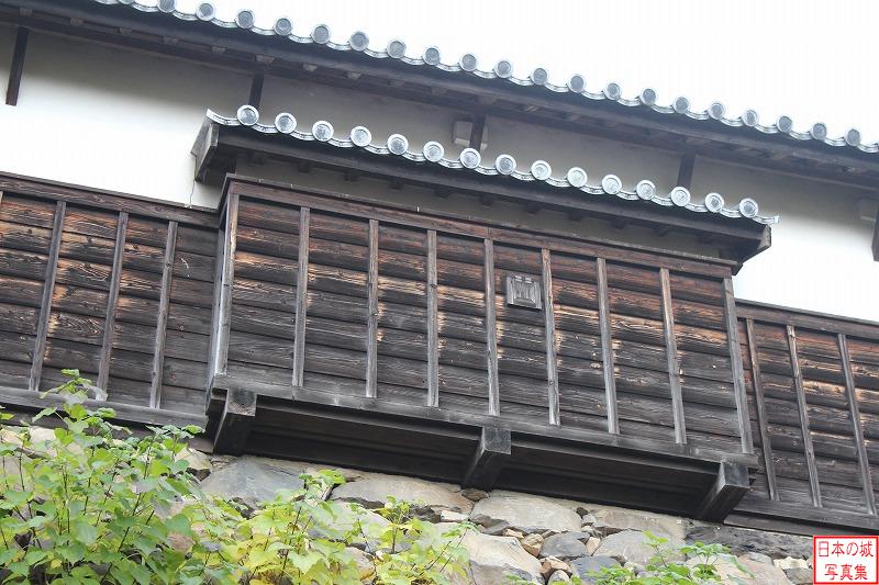 福岡城 西平櫓 西平櫓に設けられている石落とし