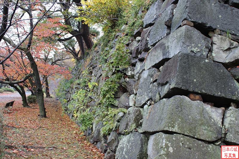 福岡城 名島城城門 同じく舞鶴中学校の石垣南端部分