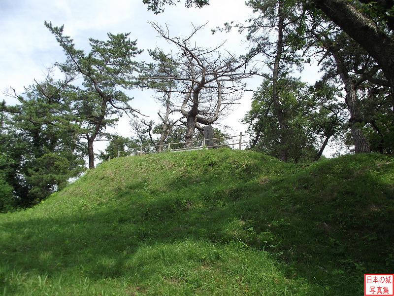 檜山城 三の丸 三の丸腰郭からみる三の丸最高部