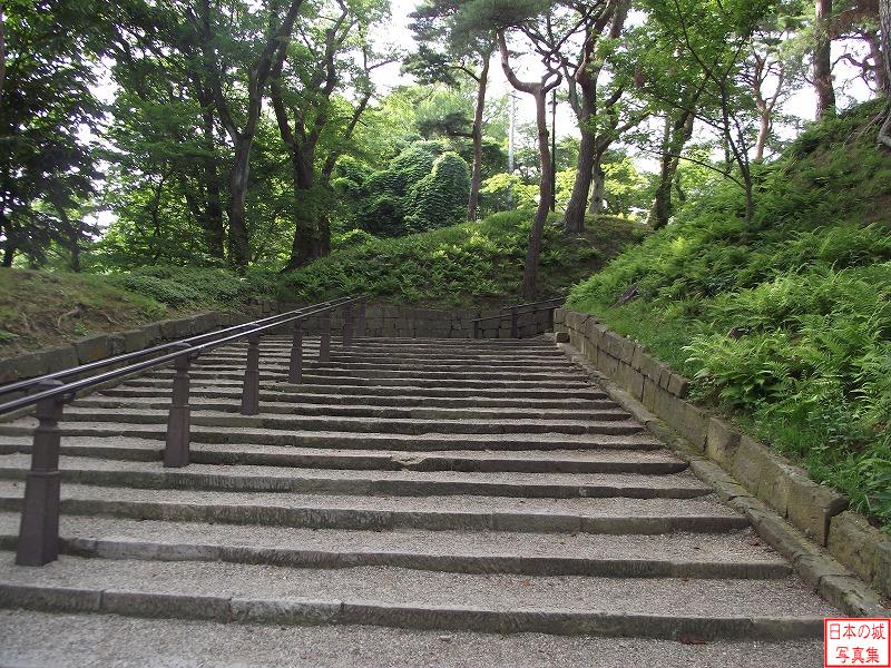 久保田城 二の丸 二の丸から本丸への階段