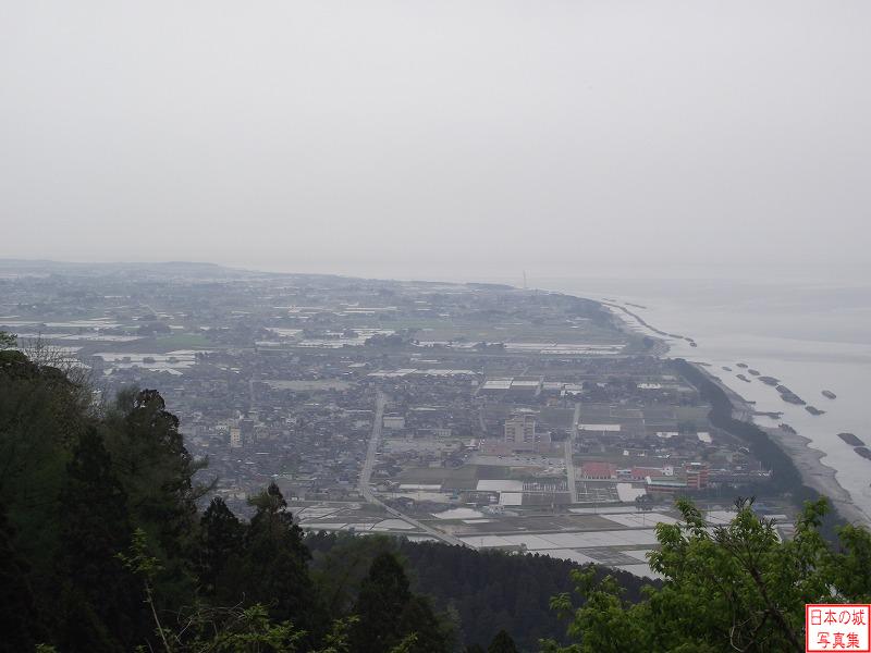 宮崎城 宮崎城 城からの眺め。西側を見る。