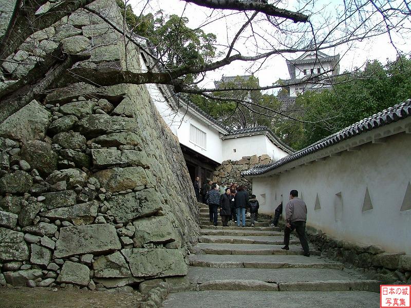 姫路城 はの門 はの門に向かう上り坂