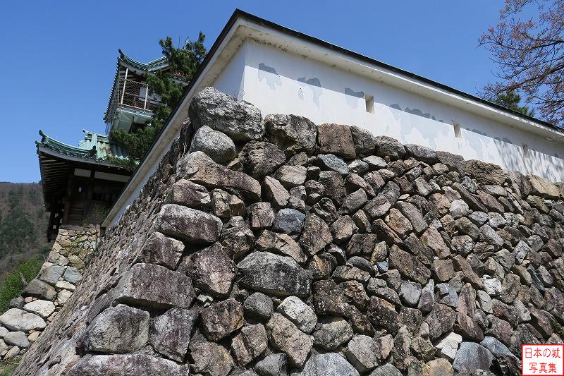 神岡城 本丸 本丸西側の趣のある石垣