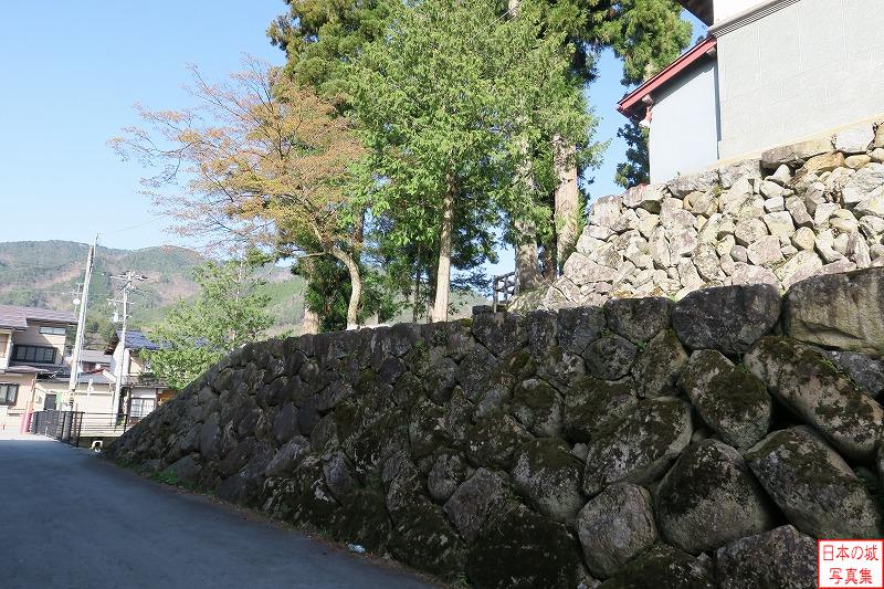 増島城 天守台西側 天守台北西面の石垣。上段下段の二段でできている