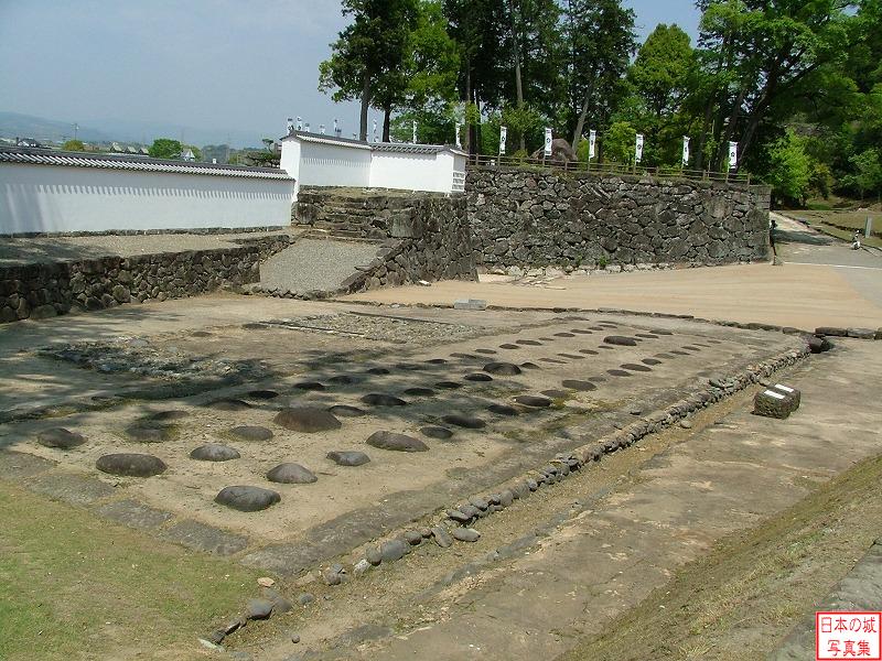 人吉城 総曲輪 水の手門 水の手門付近の間米蔵の礎石