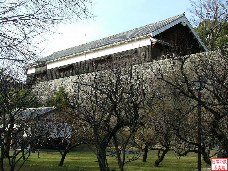熊本城 数奇屋丸 二階御広間 飯田丸から見る数奇屋丸二階御広間