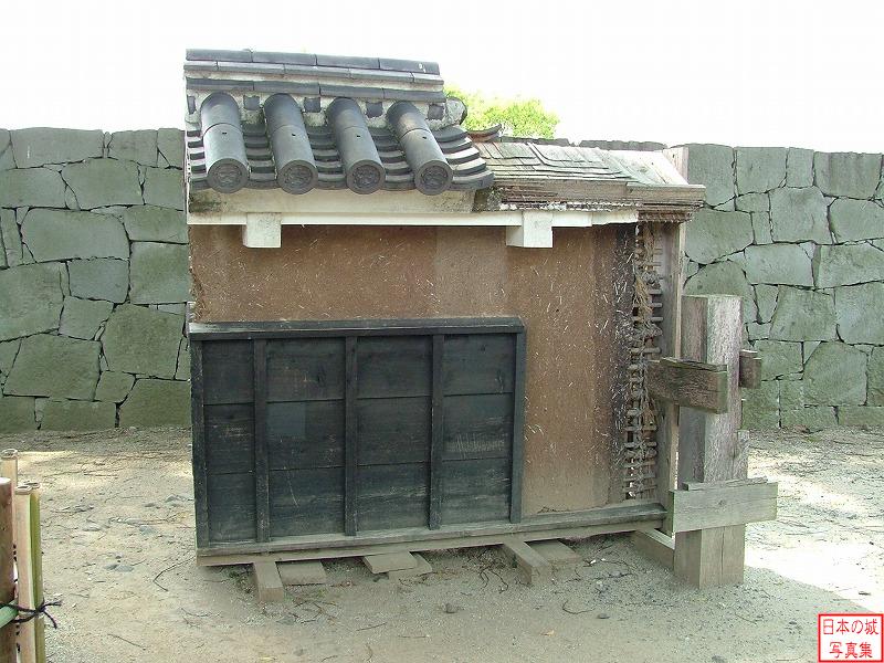 熊本城 飯田丸 五階櫓 飯田丸に設置されている塀の模型