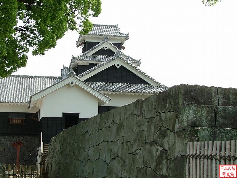 熊本城 飯田丸 五階櫓 飯田丸内から見る五階櫓