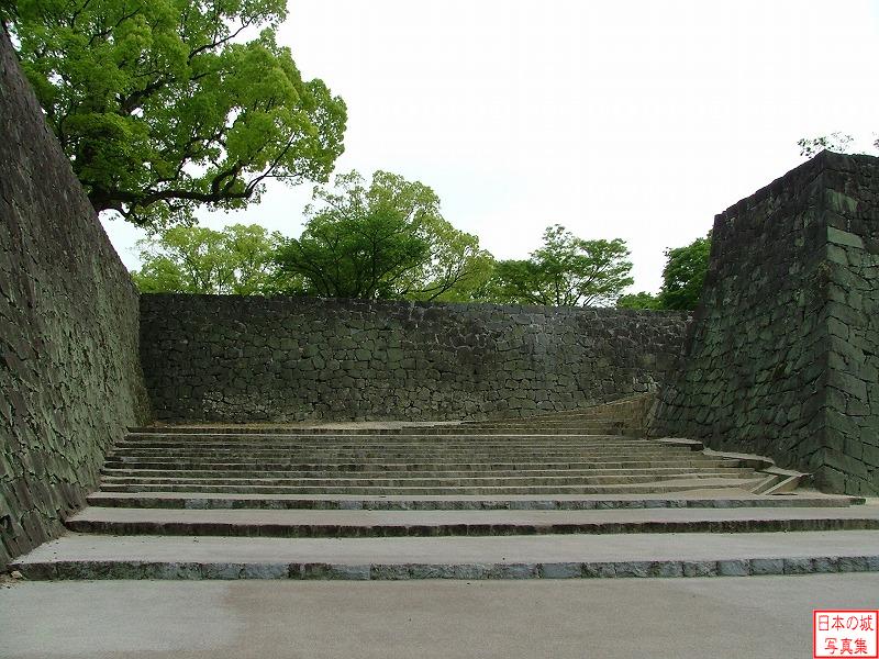 熊本城 二の丸御門跡 城外側から見る二の丸御門跡