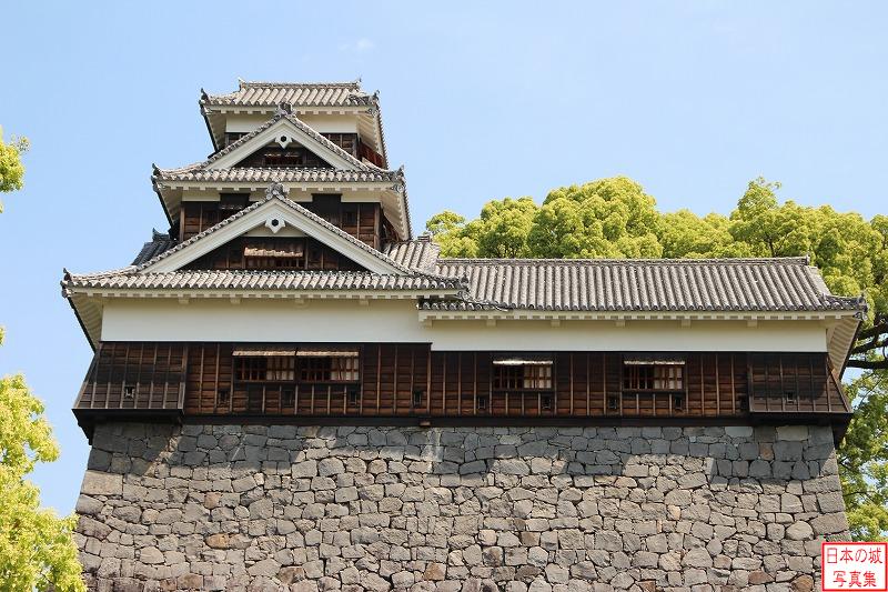 熊本城 飯田丸 五階櫓 飯田丸五階櫓(南面)。天守ではない櫓で五階建てのものは珍しい。