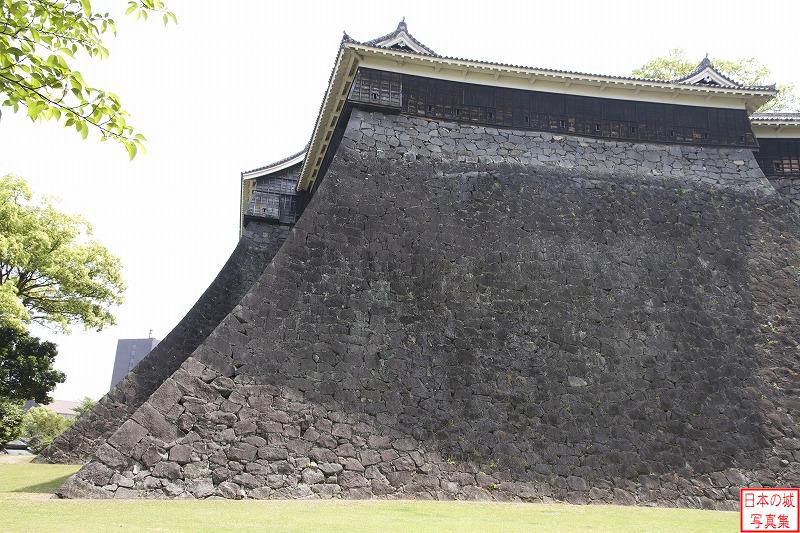 熊本城 五間櫓・北十八間櫓 北十八間櫓の高石垣