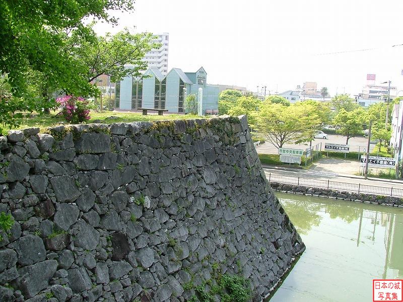 Yatsushiro Castle The ruins of Hougyou turret to Tsukimi turret