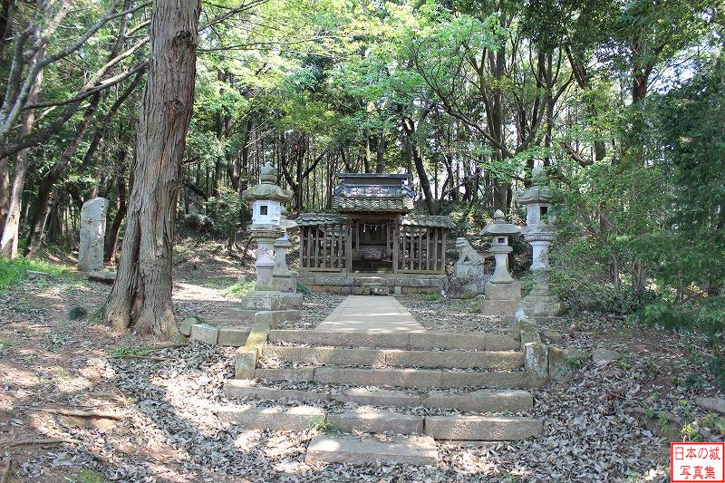 真壁城 外堀（北側） 鹿嶋神社