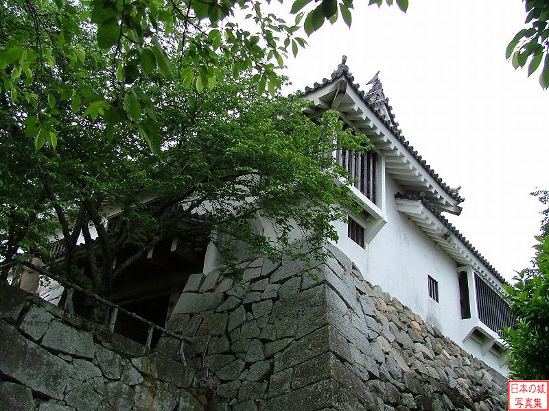 唐津城 櫓門 櫓門を見上げる