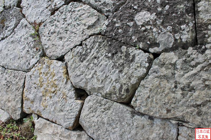 米子城 副天守台跡 副天守台石垣の拡大。石の表面が丁寧に仕上げられている
