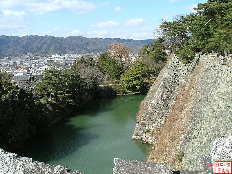 伊賀上野城 本丸 本丸から高石垣を北方向に見る