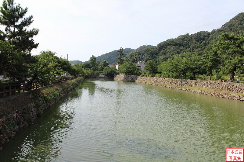 鳥取城 内堀 大手御門跡から北を見る