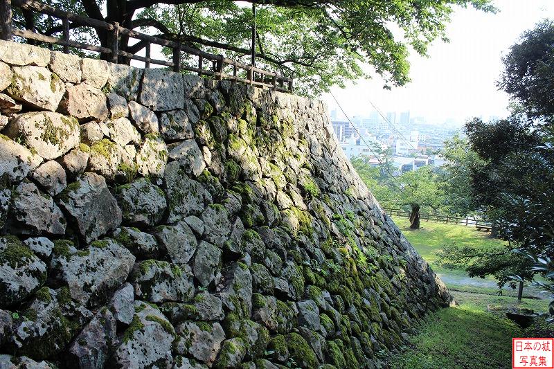 鳥取城 二の丸北側 二の丸北端の石垣