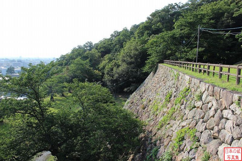 鳥取城 二の丸北側 二の丸北側の石垣