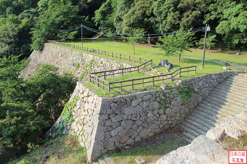 鳥取城 二の丸裏御門跡 三階櫓跡から見る裏御門跡