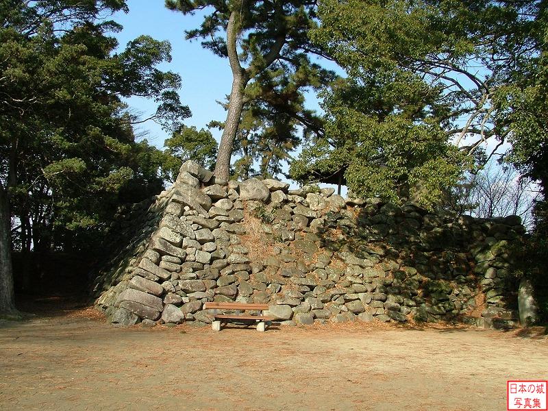 Kanbe Castle Stone wall of base of the main tower