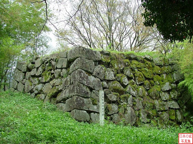 津和野城 三の丸(北側) 西櫓門跡の石垣