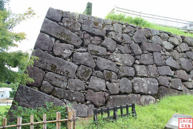 金沢城 河北門一の門 河北門左手の石垣