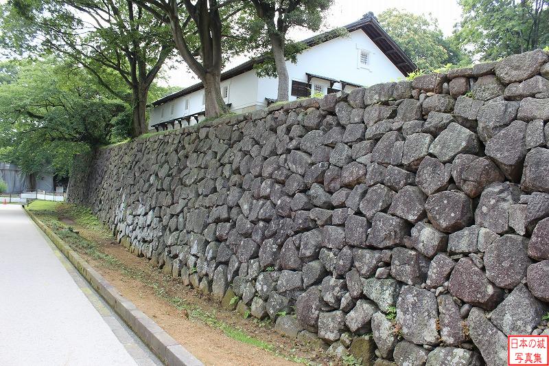 金沢城 鶴の丸 鶴丸倉庫脇の石垣