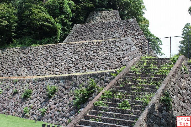 金沢城 いもり堀跡 本丸南面の高石垣