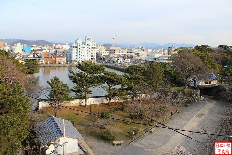 和歌山城 岡口門 岡口門付近を見下ろす