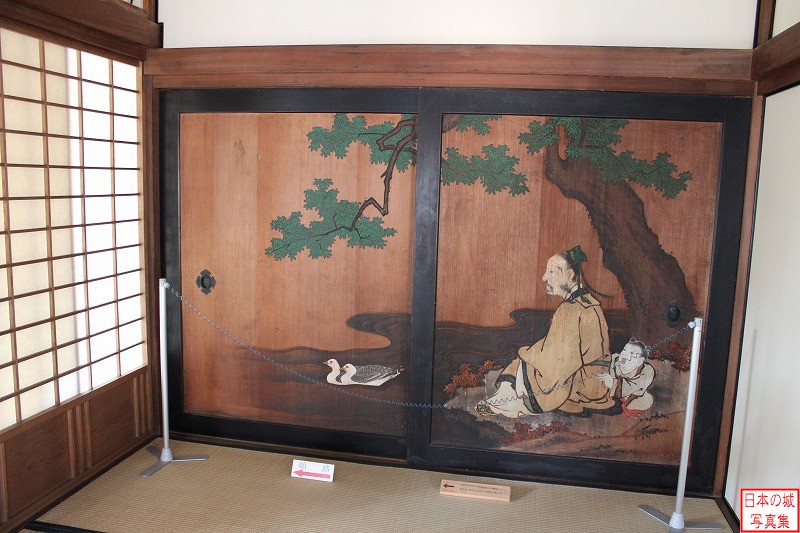 和歌山城 湊御殿 湊御殿の内部。杉戸には狩野派の絵が描かれている。