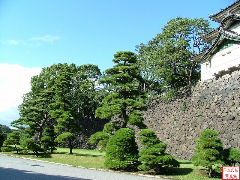江戸城 富士見櫓 富士見櫓脇のようす