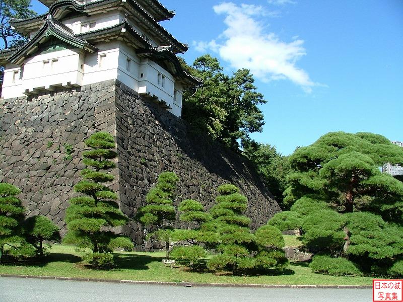 江戸城 富士見櫓 富士見櫓脇のようす