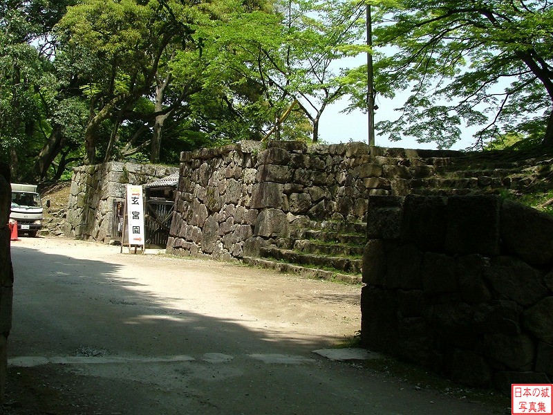 彦根城 黒門跡 黒門付近の石垣