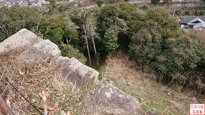 彦根城 本丸 登り石垣を見下ろす