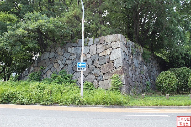 名古屋城 東門跡 東門北側の石垣