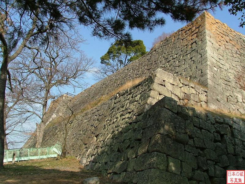 丸亀城 三の丸西側 本丸石垣