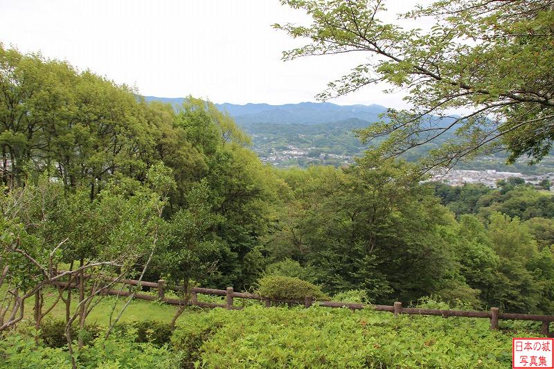 松尾城 松尾城 城からの眺め。城下が見える。