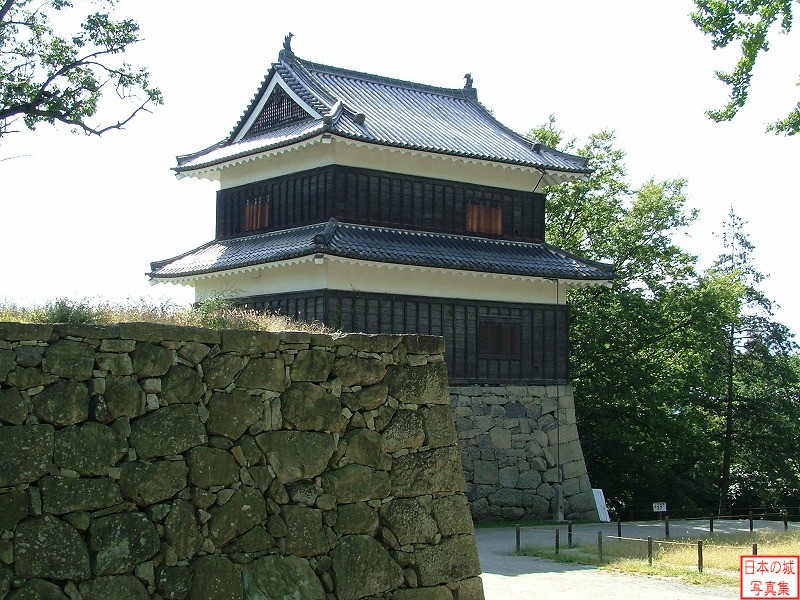 上田城 西櫓 西虎口櫓門跡から見る西櫓